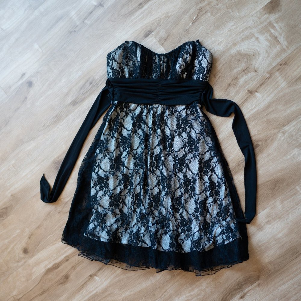 Lacy Black Dress with Liner